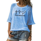 Faith Hope Love Mid-Sleeve T-Shirt