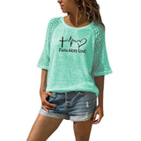 Faith Hope Love Mid-Sleeve T-Shirt