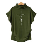 Faith Cross Drape Short Sleeve T Shirt