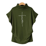 Faith Cross Drape Short Sleeve T Shirt