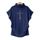 Faith Cross Drape Short Sleeve T Shirt