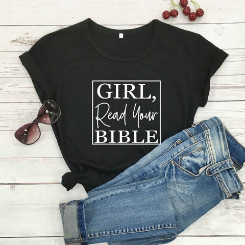 Girl, Read Your Bible Short Sleeve T-Shirt