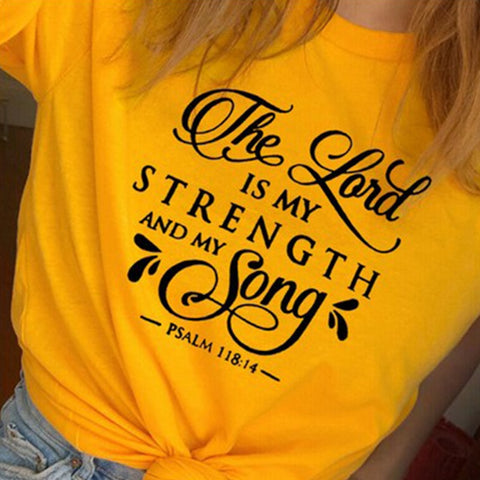 The Lord Is My Strength Short Sleeve T-Shirt