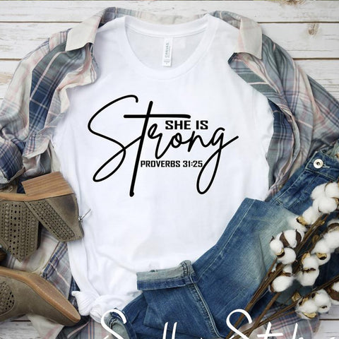 She Is Strong Short Sleeve T-Shirt