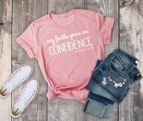 My Faith Gives Me Confidence Short Sleeve T-Shirt