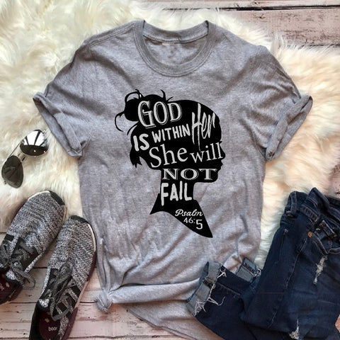 God Is Within Her Short Sleeve T-Shirt